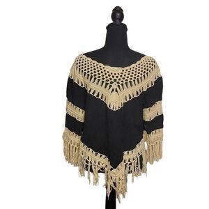 Dreamers 3/4 Sleeve Off the Shoulder Crocheted V Shaped Top